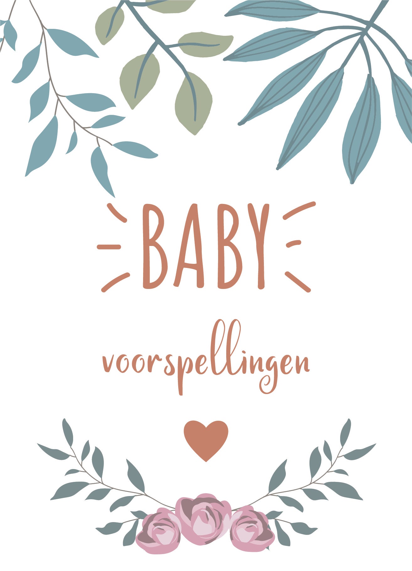 12 babyshower kaartjes